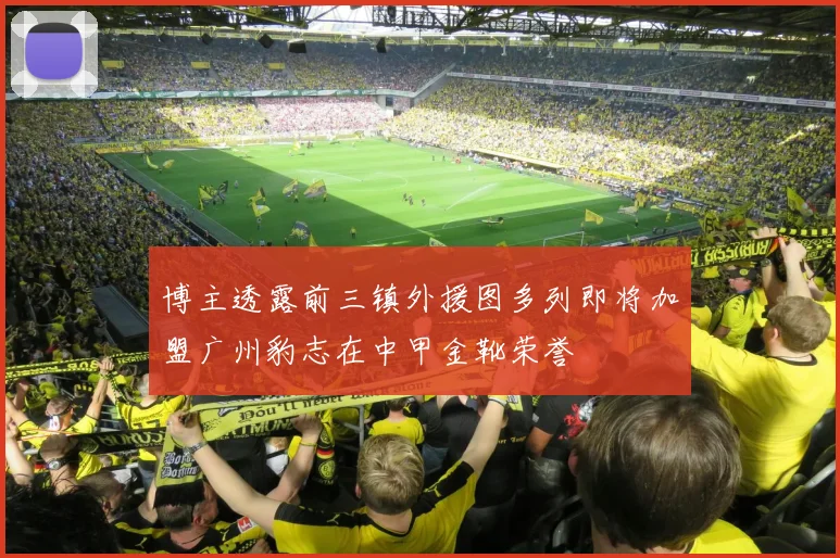 博主透露前三镇外援图多列即将加盟广州豹志在中甲金靴荣誉